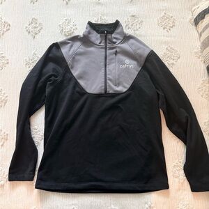 Ostrya Gray and Black Quarter-Zip Pullover